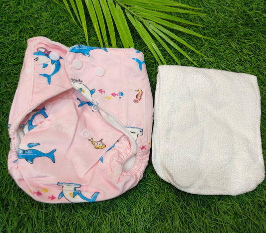 Reusable Cloth Diaper with Insert (0-36 Months)