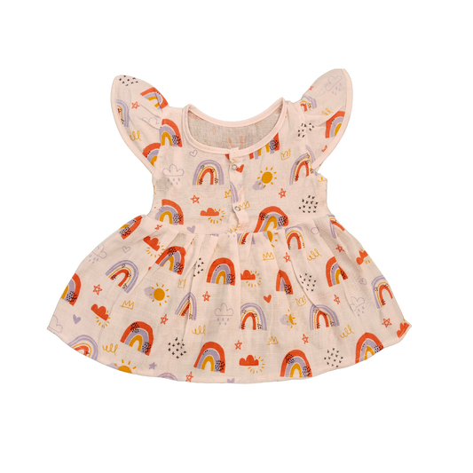 Dreamy Sky-Muslin Butterfly Frock