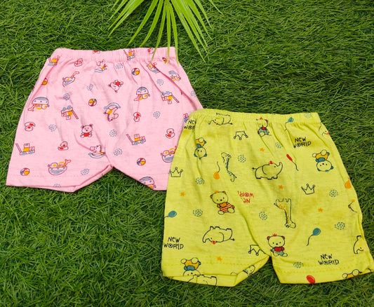 Baby Cotton Shorts - Pack of 4 (0-6 Months)